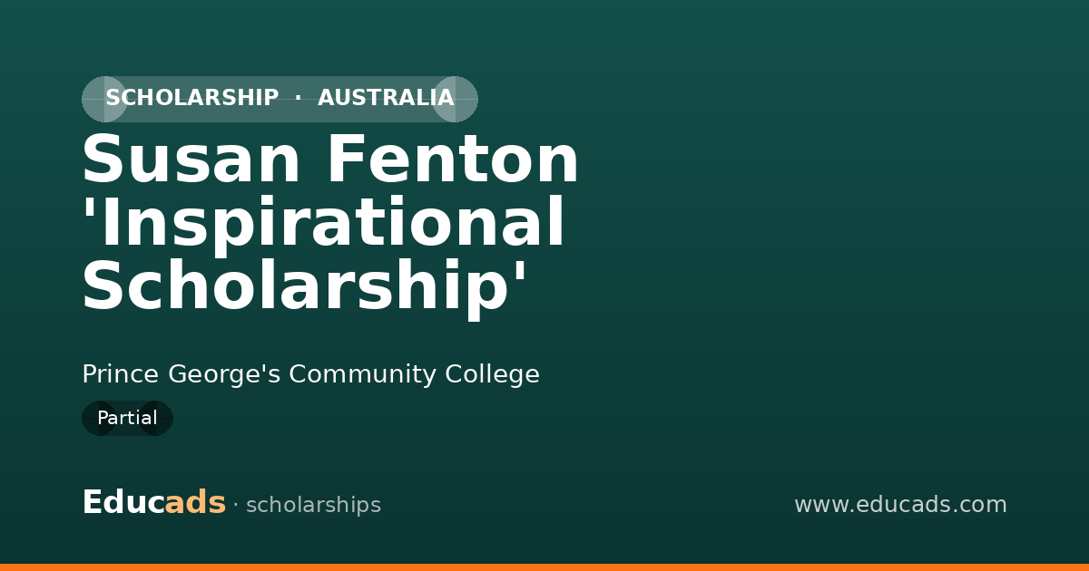 Susan Fenton 'Inspirational Scholarship' scholarship