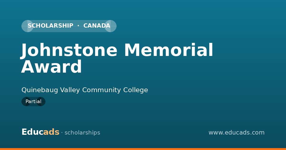 Johnstone Memorial Award scholarship