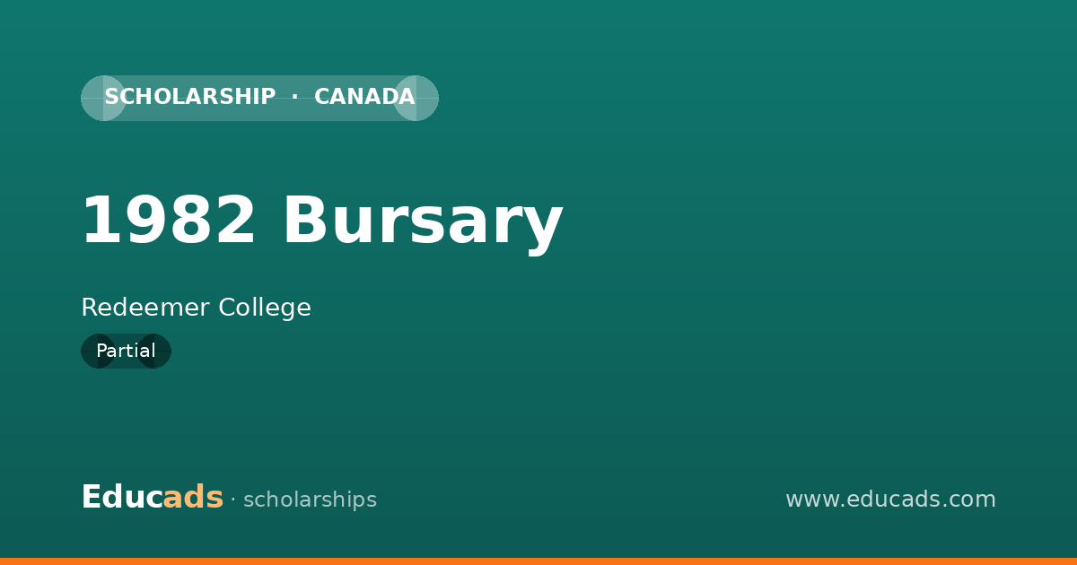 1982 Bursary scholarship