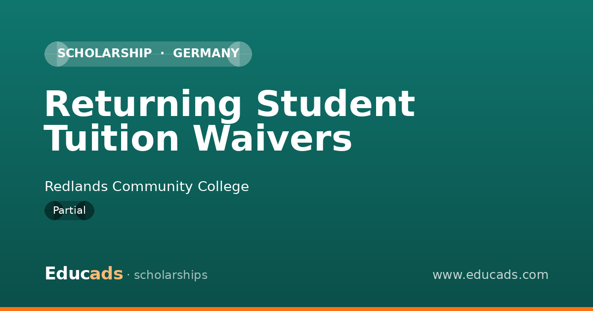 Returning Student Tuition Waivers scholarship