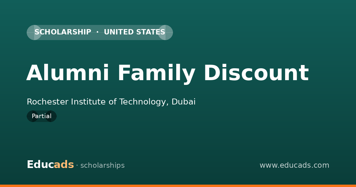 Alumni Family Discount scholarship