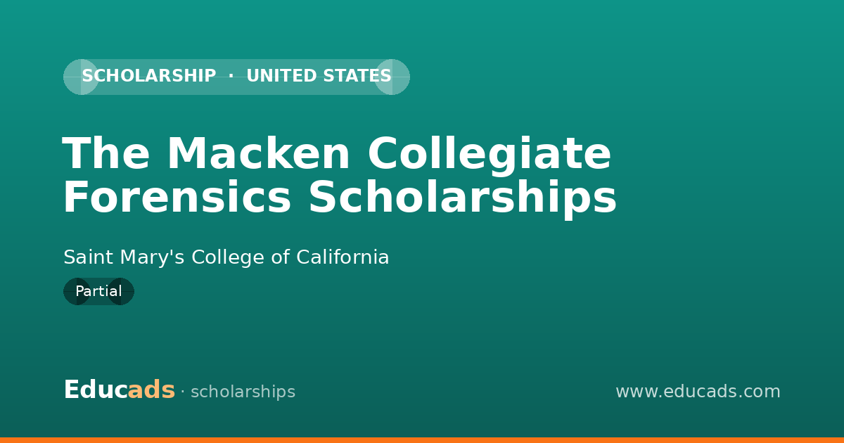 The Macken Collegiate Forensics Scholarships scholarship