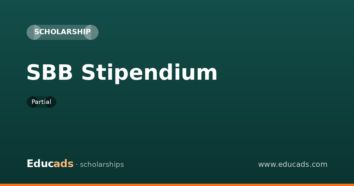 SBB Stipendium scholarship