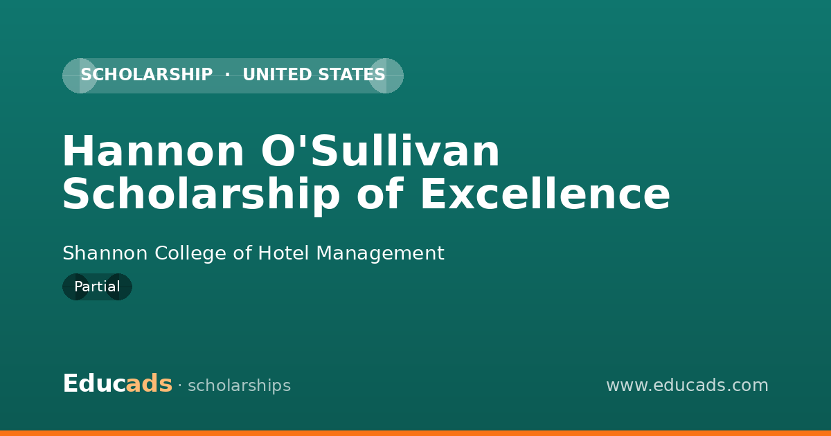 Hannon O'Sullivan Scholarship of Excellence scholarship