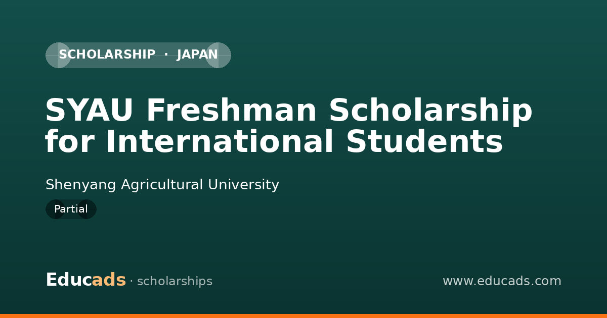 SYAU Freshman Scholarship for International Students scholarship