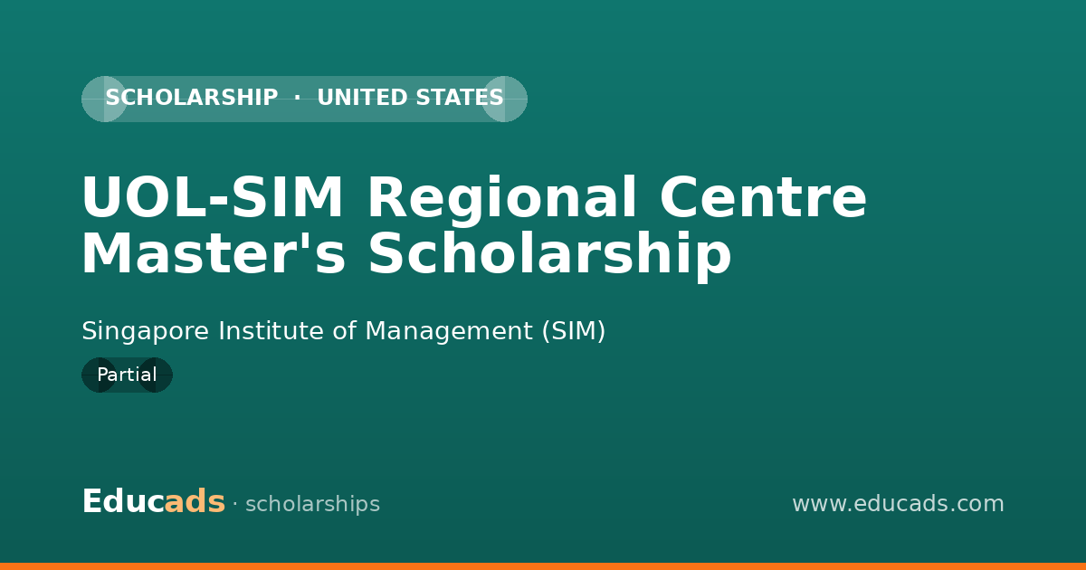 UOL-SIM Regional Centre Master's Scholarship scholarship