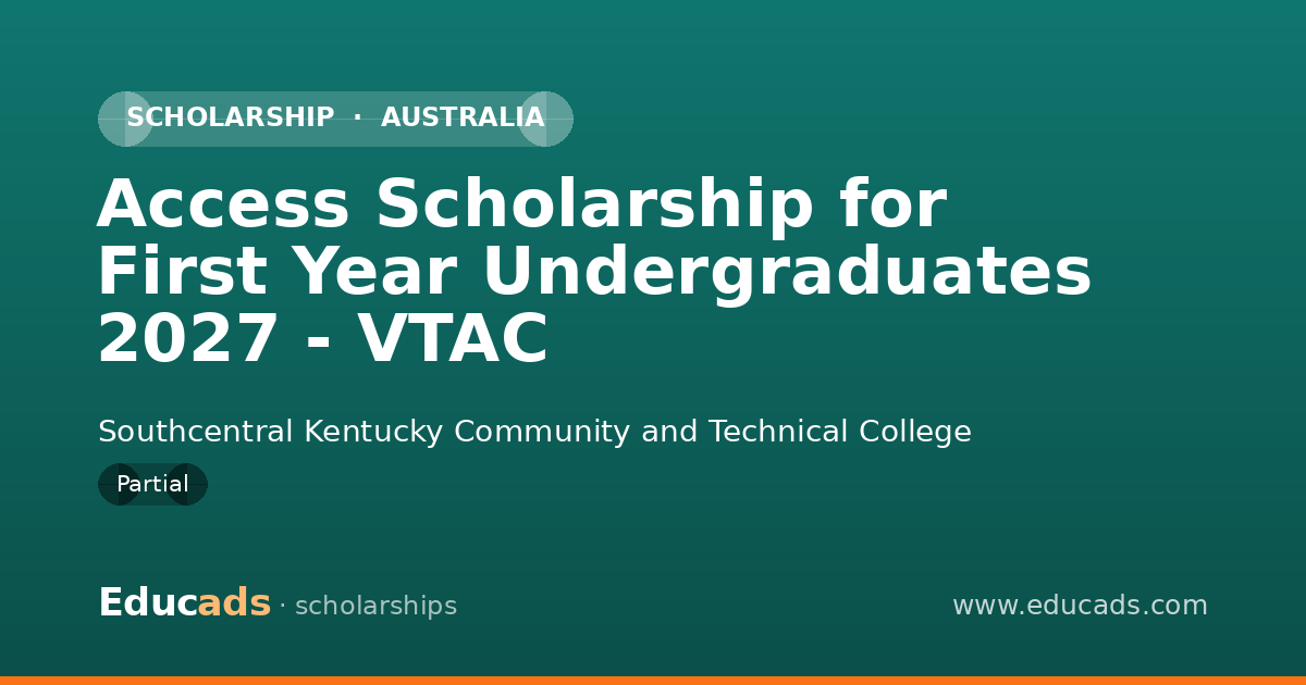 Access Scholarship for First Year Undergraduates 2027 - VTAC scholarship