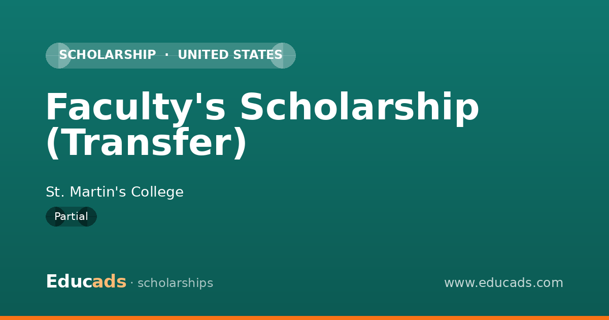 Faculty's Scholarship (Transfer) scholarship