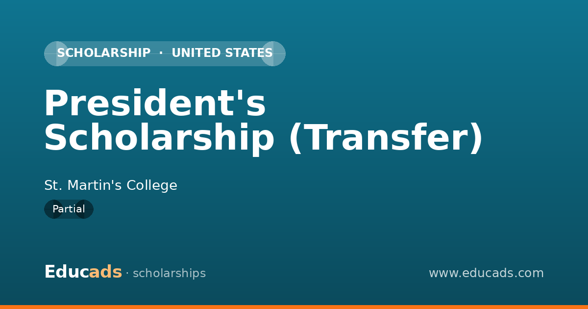 President's Scholarship (Transfer) scholarship