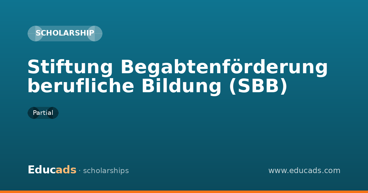 Stiftung Begabtenförderung berufliche Bildung (SBB) scholarship