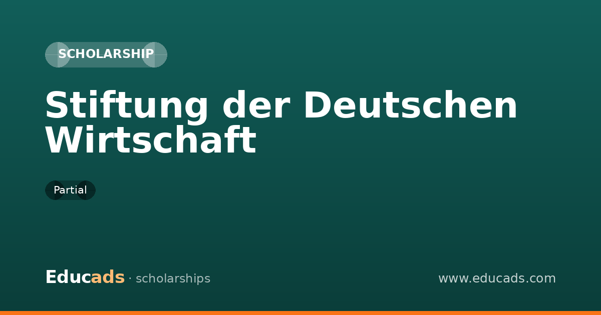 Stiftung der Deutschen Wirtschaft scholarship