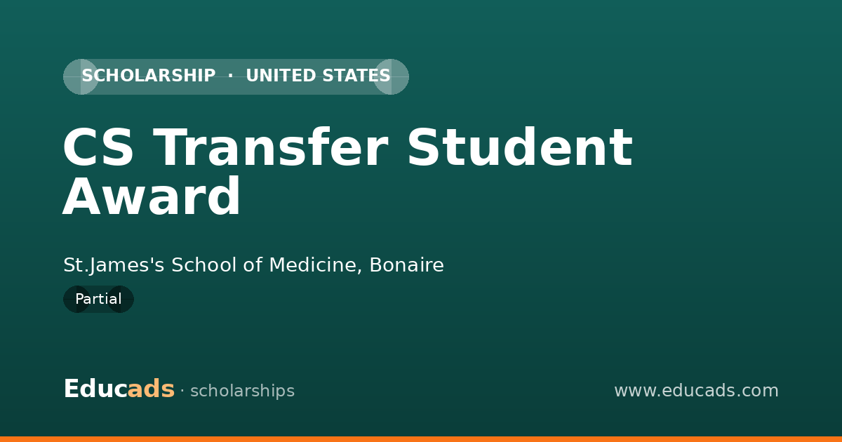 CS Transfer Student Award scholarship