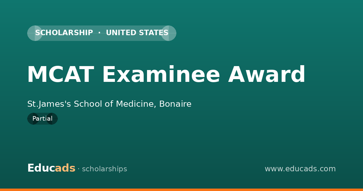 MCAT Examinee Award scholarship