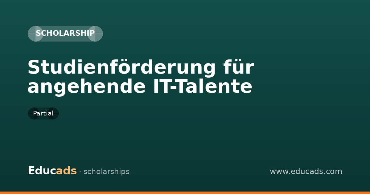 Studienförderung für angehende IT-Talente scholarship