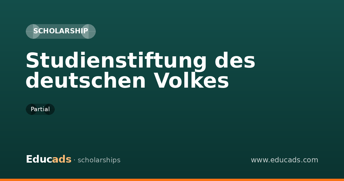 Studienstiftung des deutschen Volkes scholarship