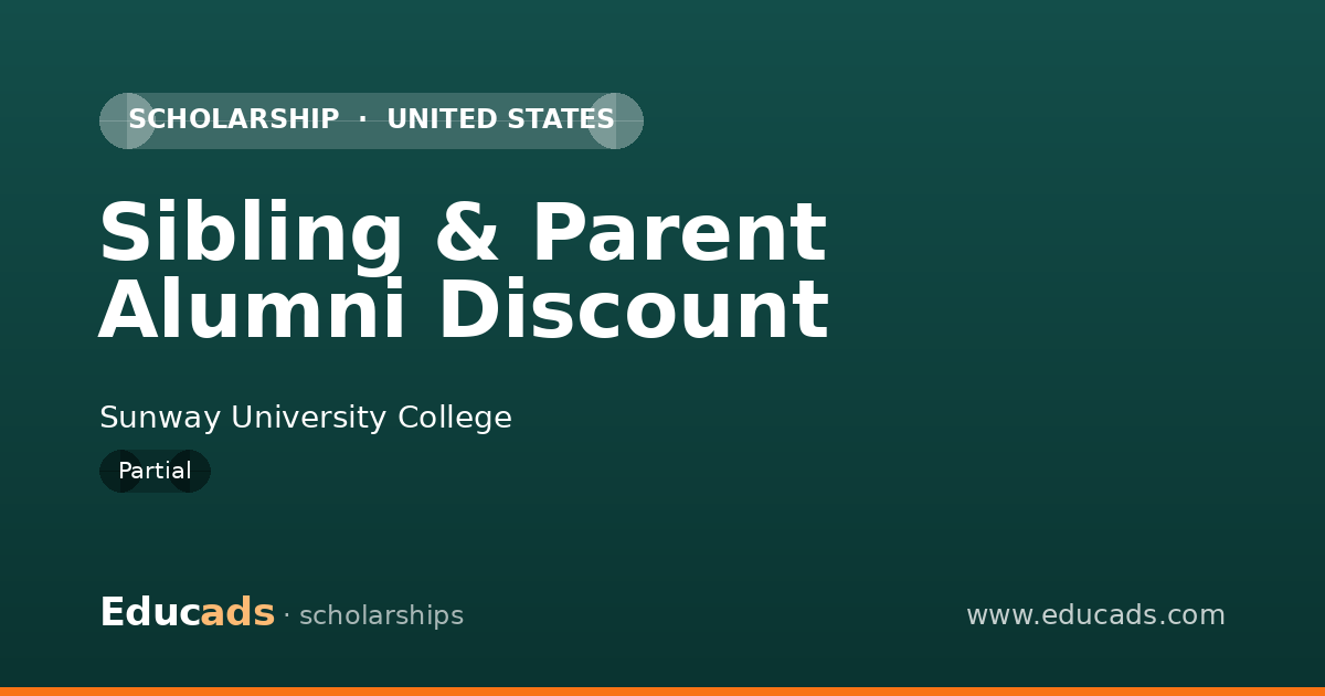 Sibling & Parent Alumni Discount scholarship