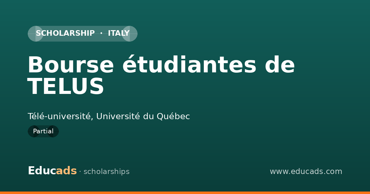 Bourse étudiantes de TELUS scholarship