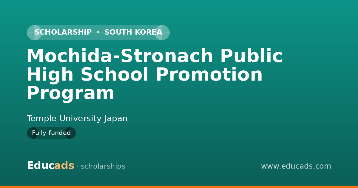 Mochida-Stronach Public High School Promotion Program scholarship