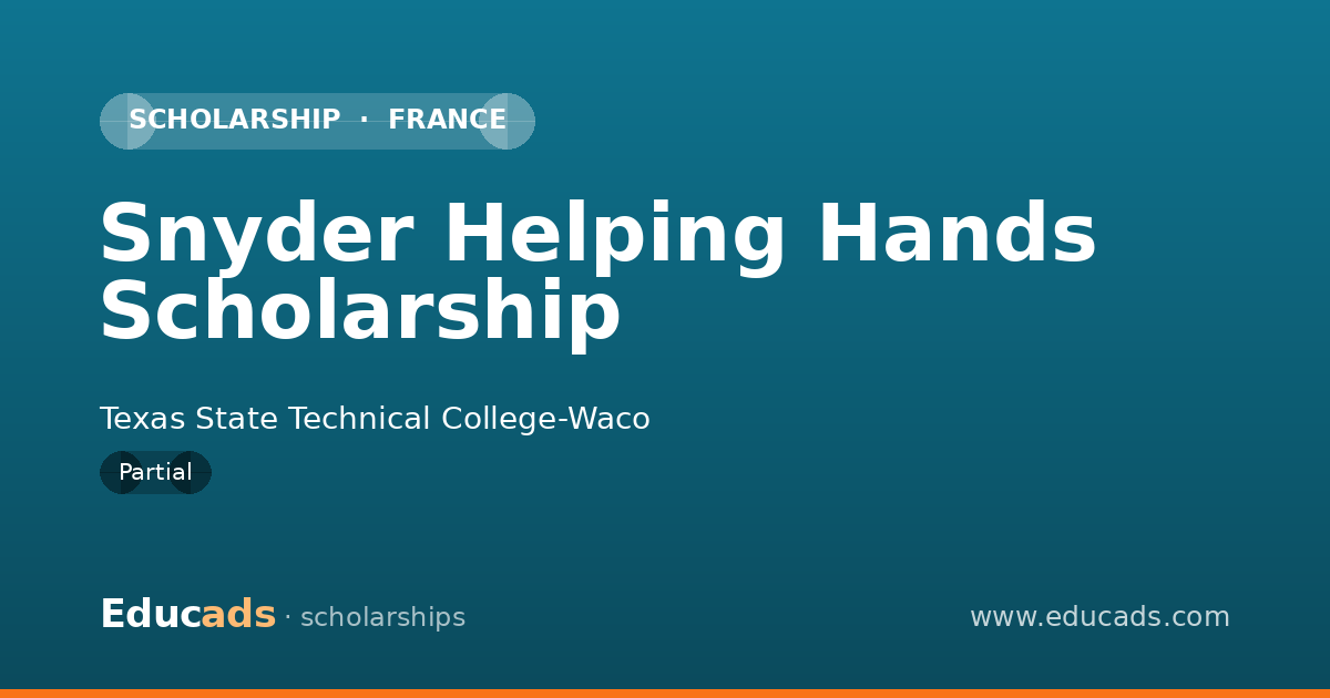 Snyder Helping Hands Scholarship scholarship