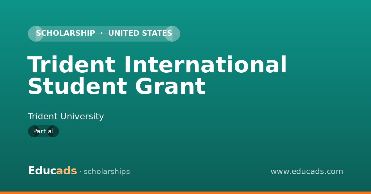 Trident International Student Grant scholarship