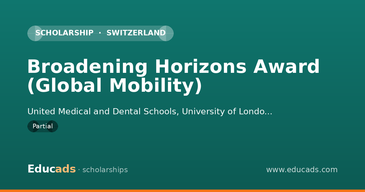 Broadening Horizons Award (Global Mobility) scholarship