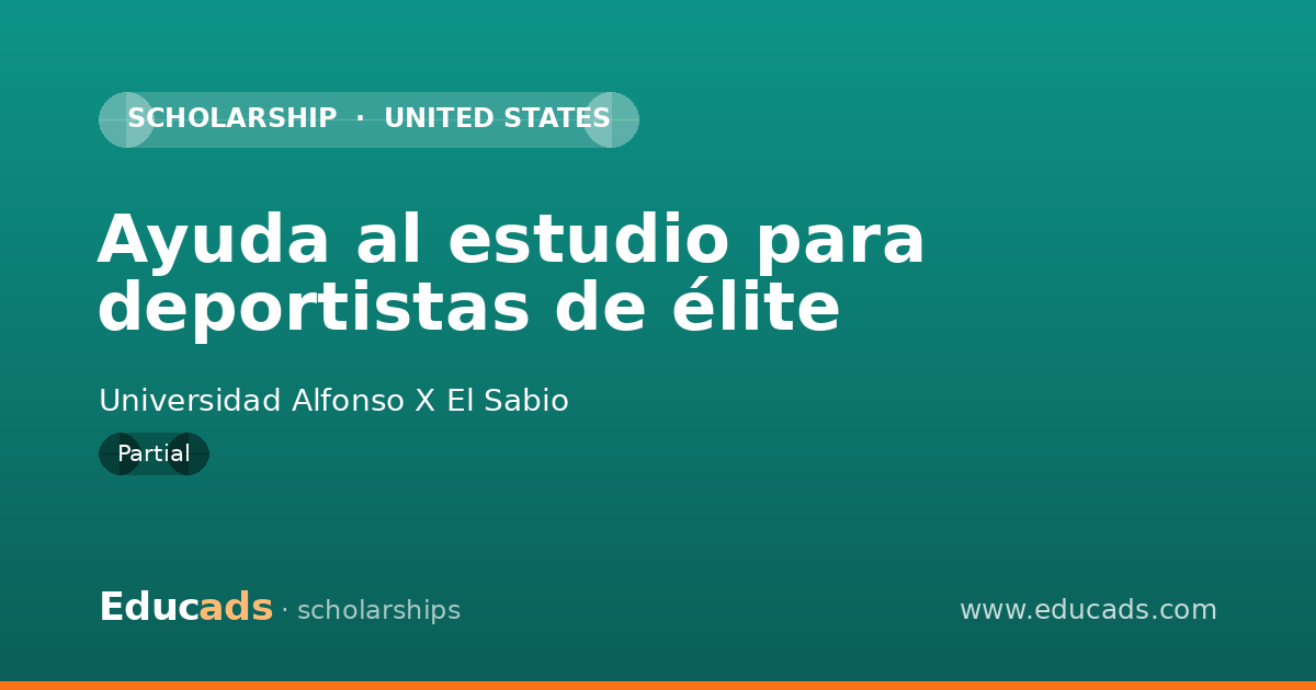 Ayuda al estudio para deportistas de élite scholarship