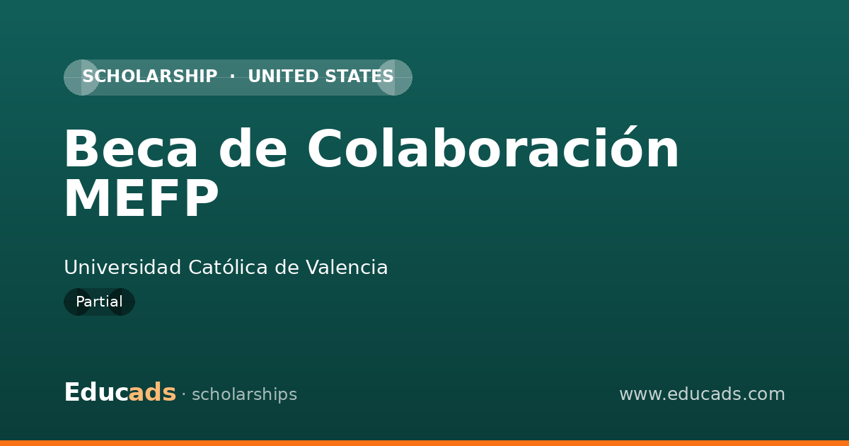 Beca de Colaboración MEFP scholarship
