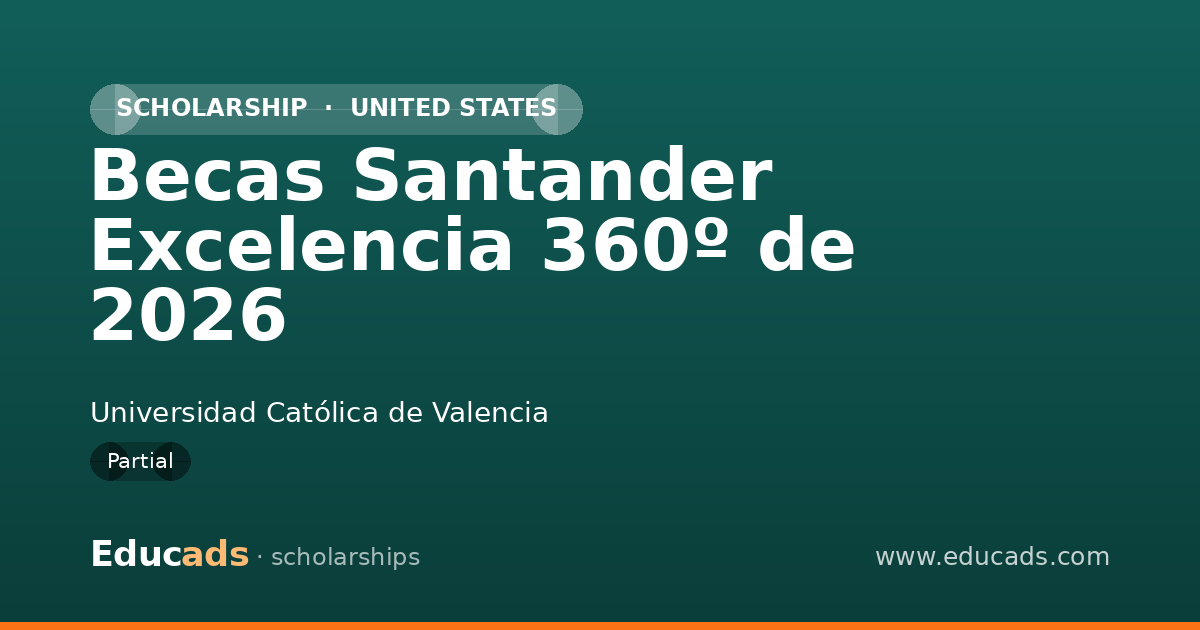 Becas Santander Excelencia 360º de 2026 scholarship