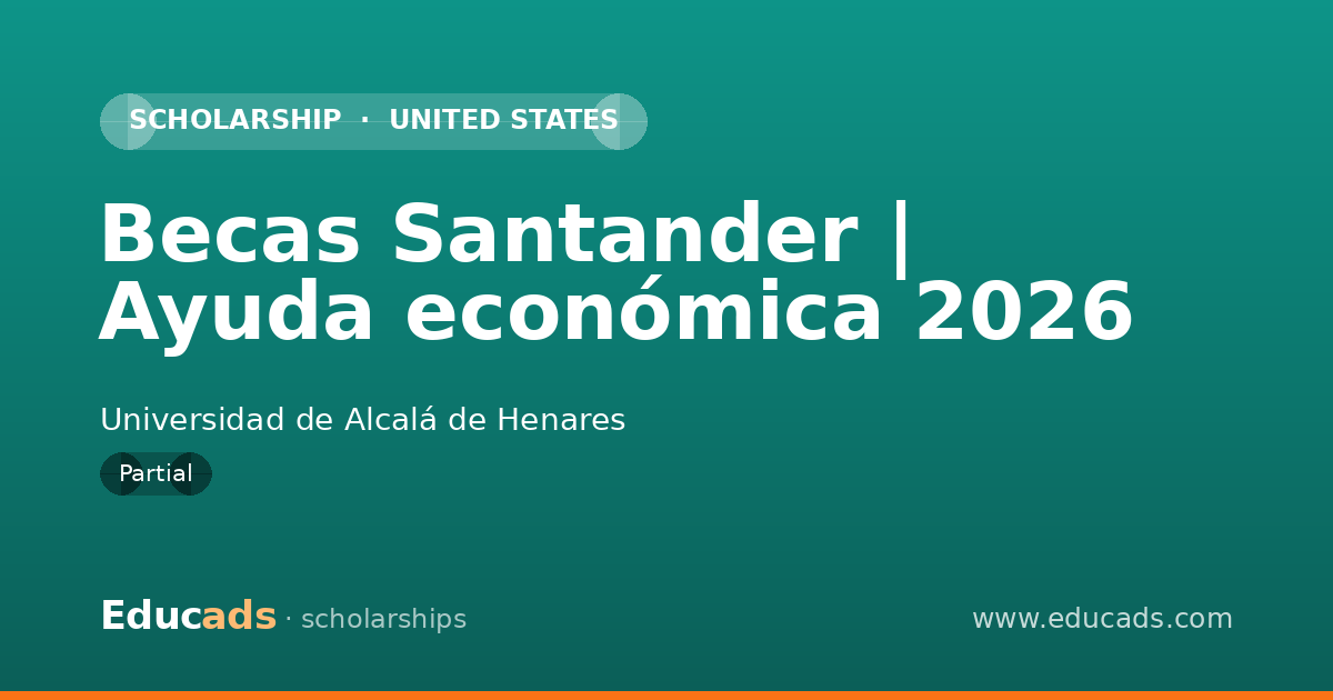 Becas Santander | Ayuda económica 2026 scholarship