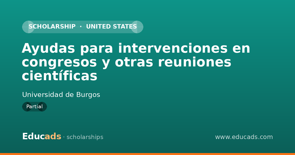 Ayudas para intervenciones en congresos y otras reuniones científicas scholarship