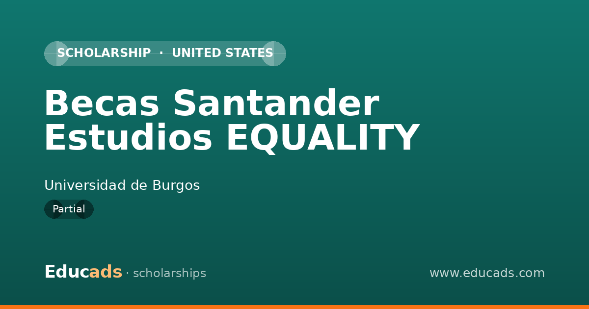 Becas Santander Estudios EQUALITY scholarship
