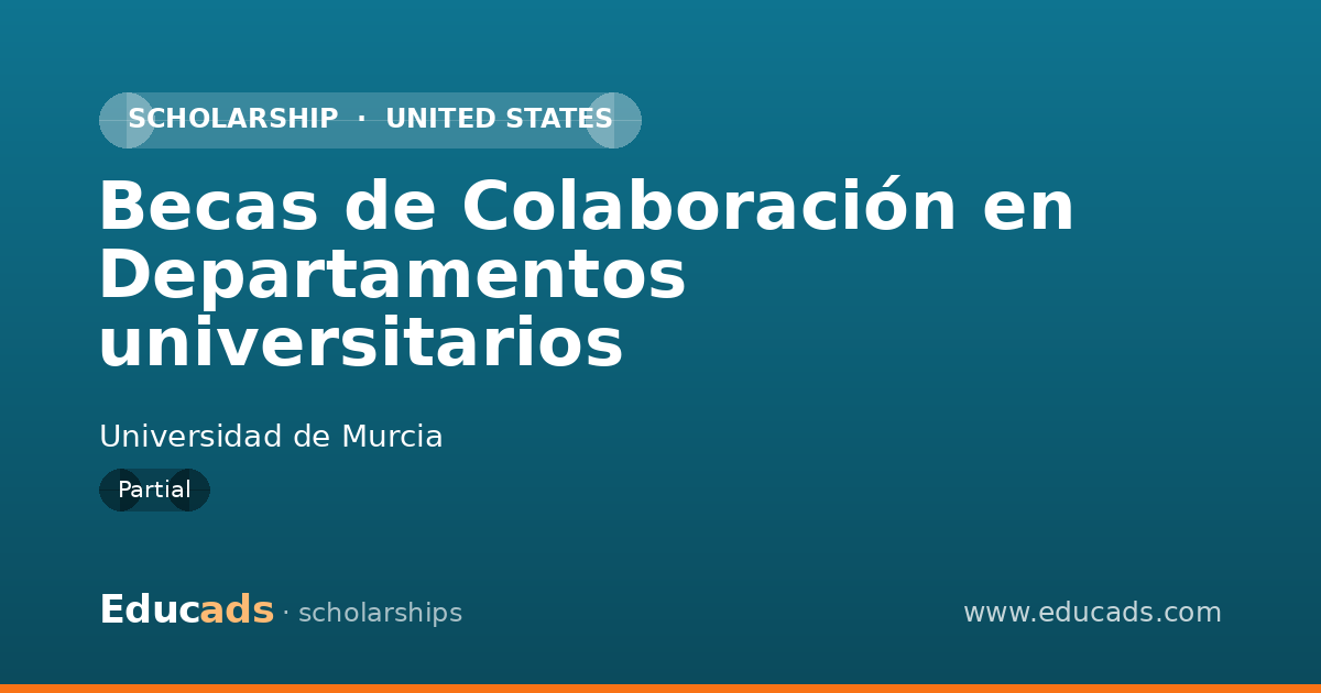 Becas de Colaboración en Departamentos universitarios scholarship