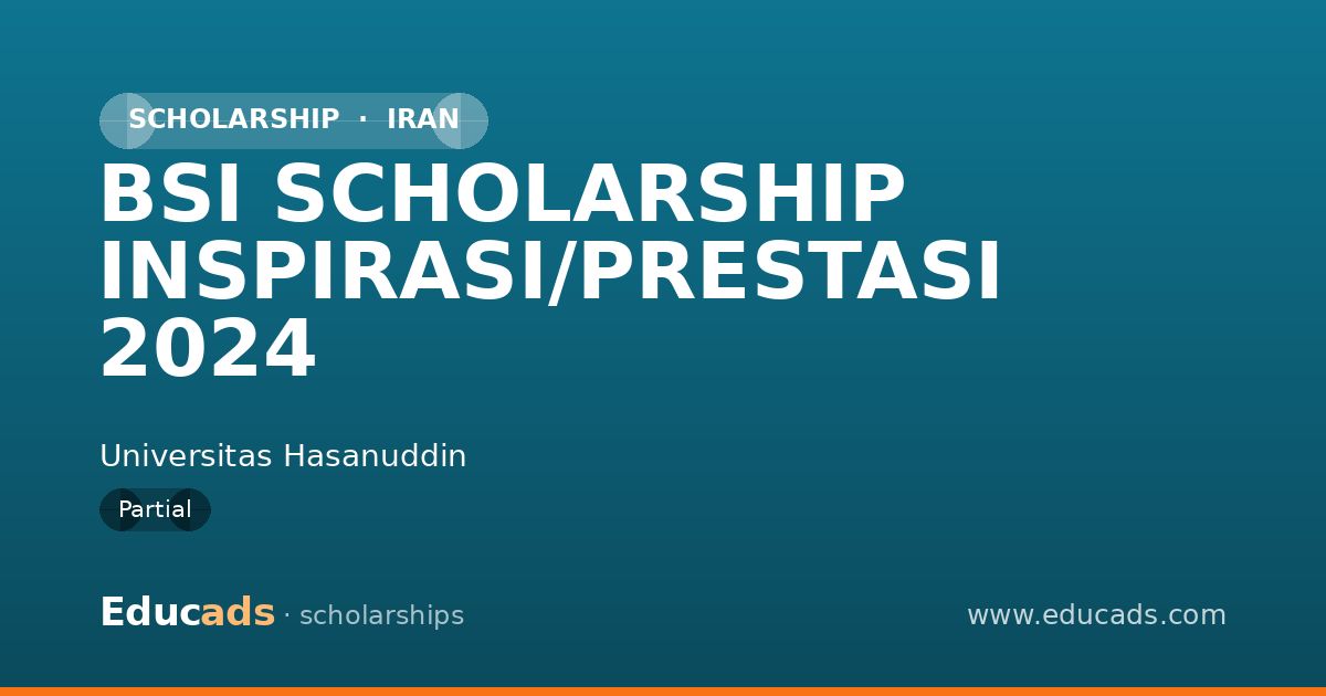 BSI SCHOLARSHIP INSPIRASI/PRESTASI 2024 scholarship