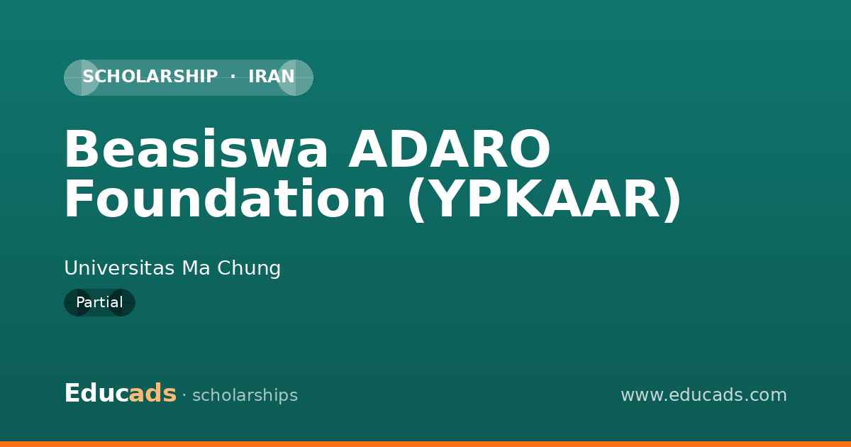 Beasiswa ADARO Foundation (YPKAAR) scholarship