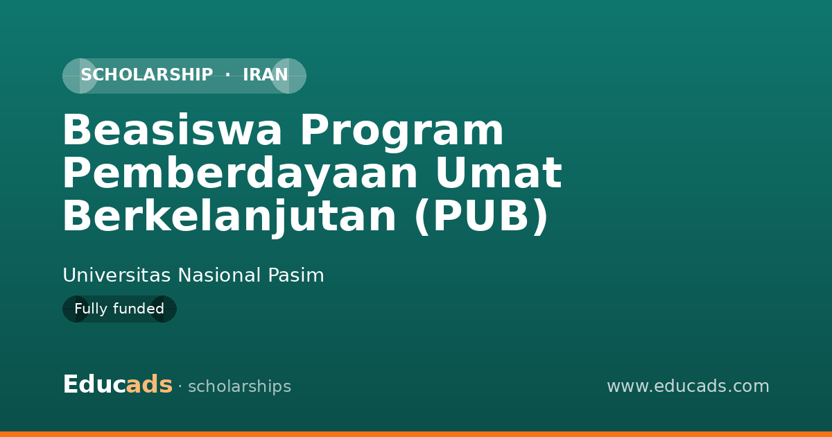 Beasiswa Program Pemberdayaan Umat Berkelanjutan (PUB) scholarship