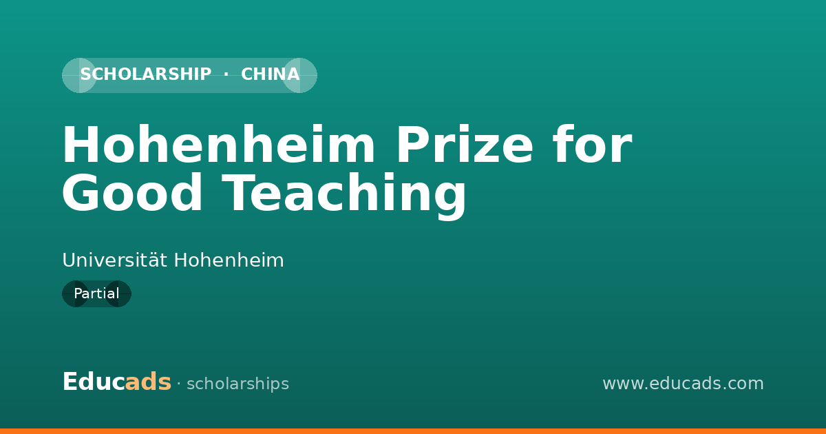 Hohenheim Prize for Good Teaching scholarship