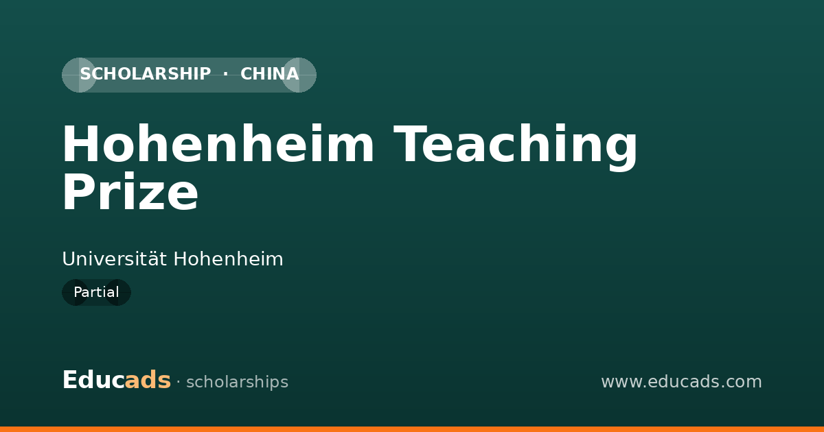 Hohenheim Teaching Prize scholarship