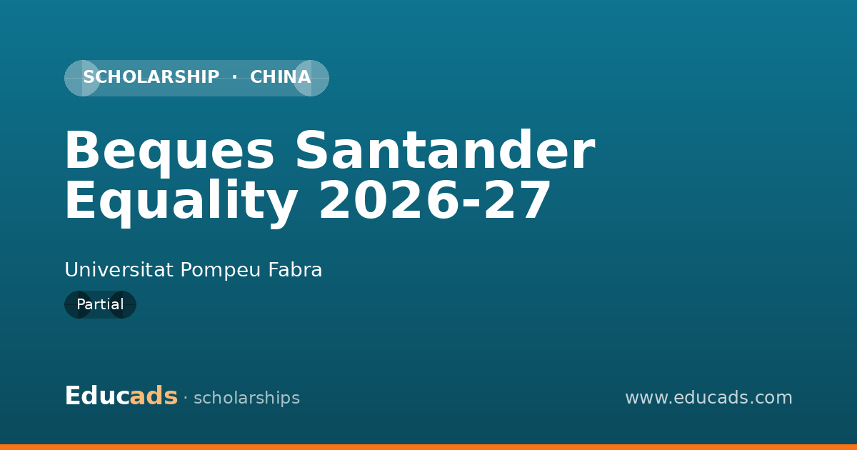 Beques Santander Equality 2026-27 scholarship