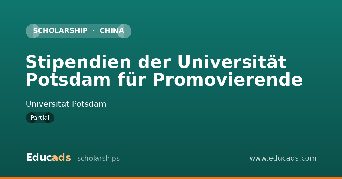 Stipendien der Universität Potsdam für Promovierende scholarship