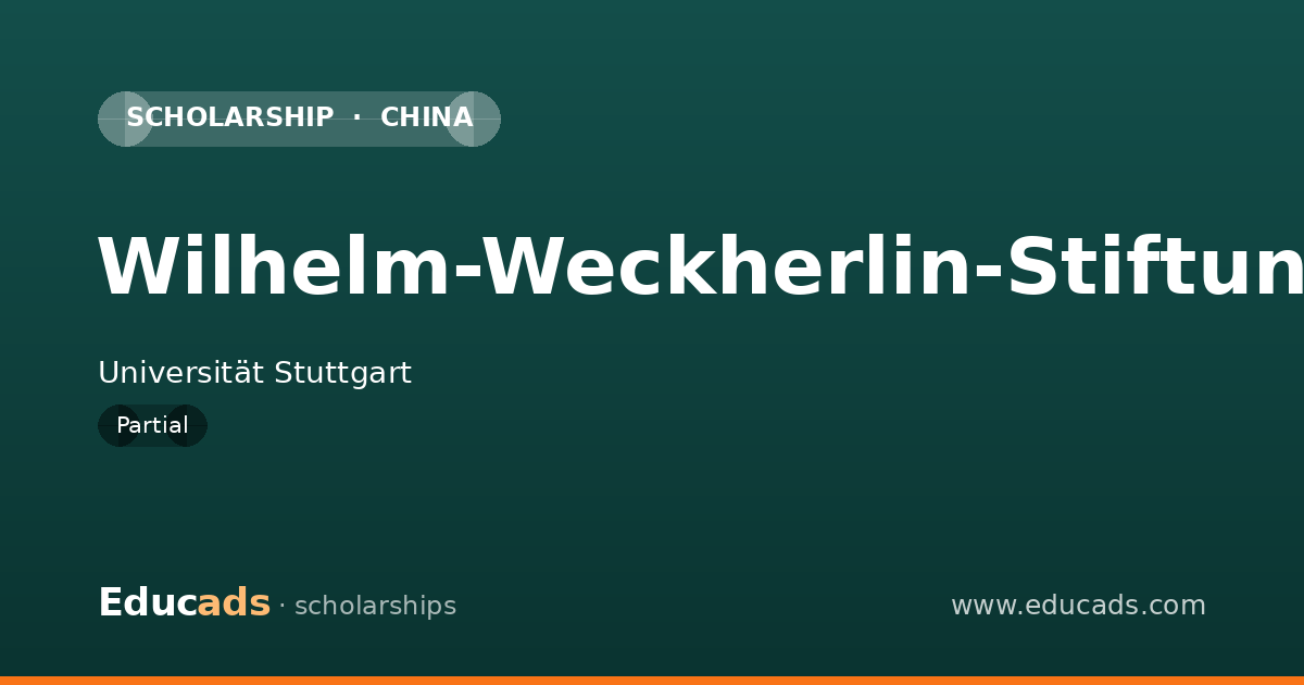 Wilhelm-Weckherlin-Stiftung scholarship
