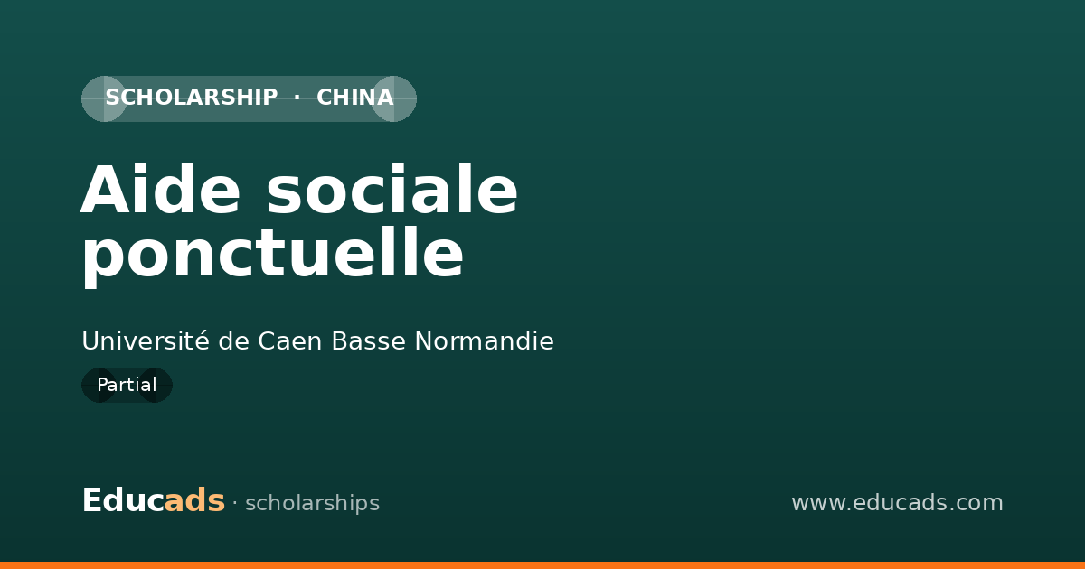 Aide sociale ponctuelle scholarship