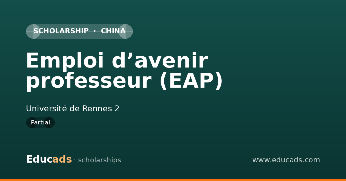Emploi d’avenir professeur (EAP) scholarship