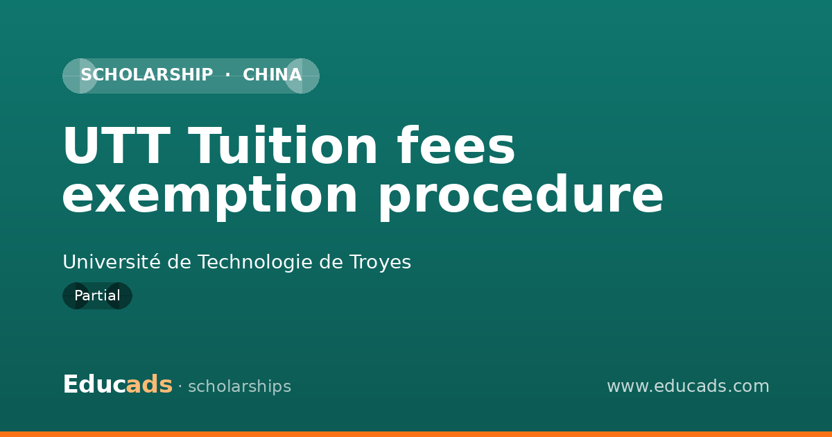 UTT Tuition fees exemption procedure scholarship