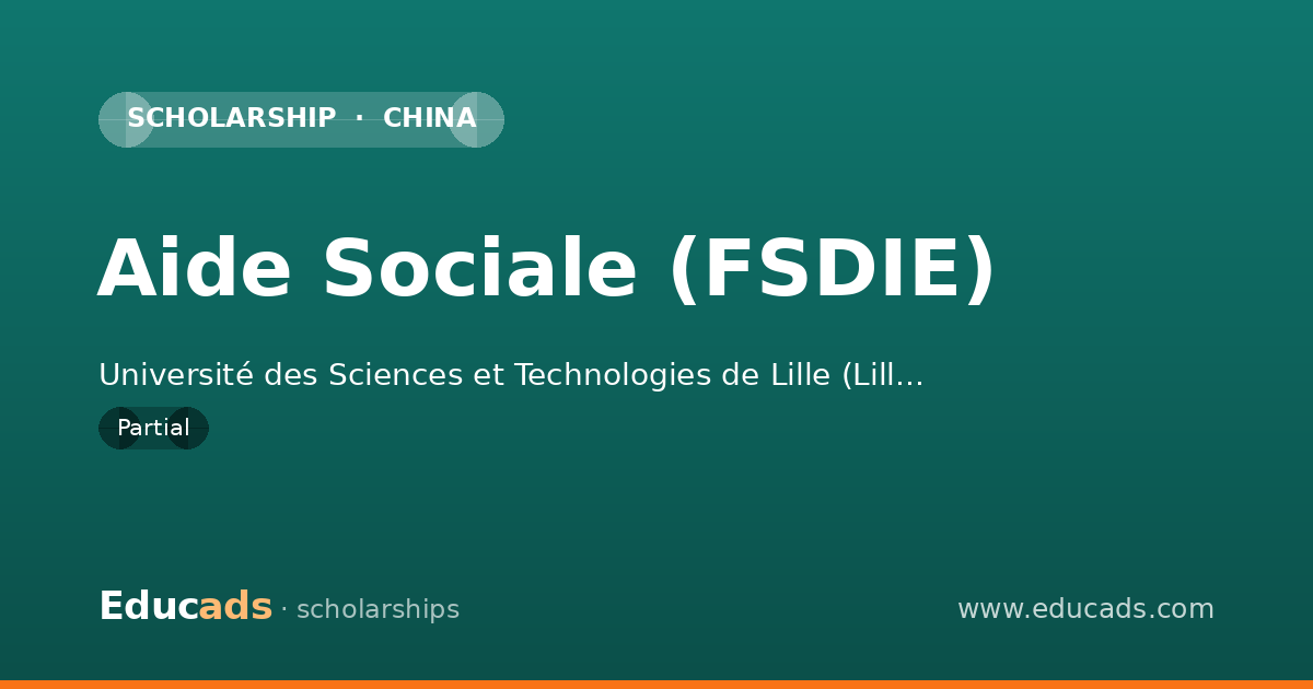 Aide Sociale (FSDIE) scholarship