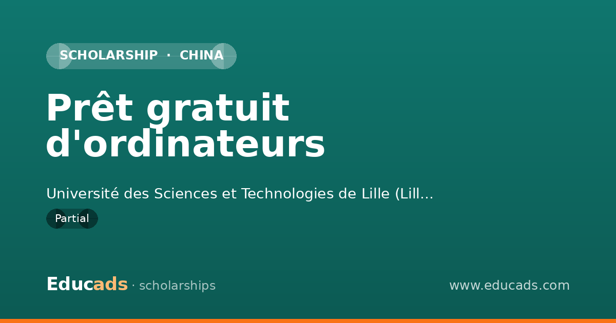 Prêt gratuit d'ordinateurs scholarship