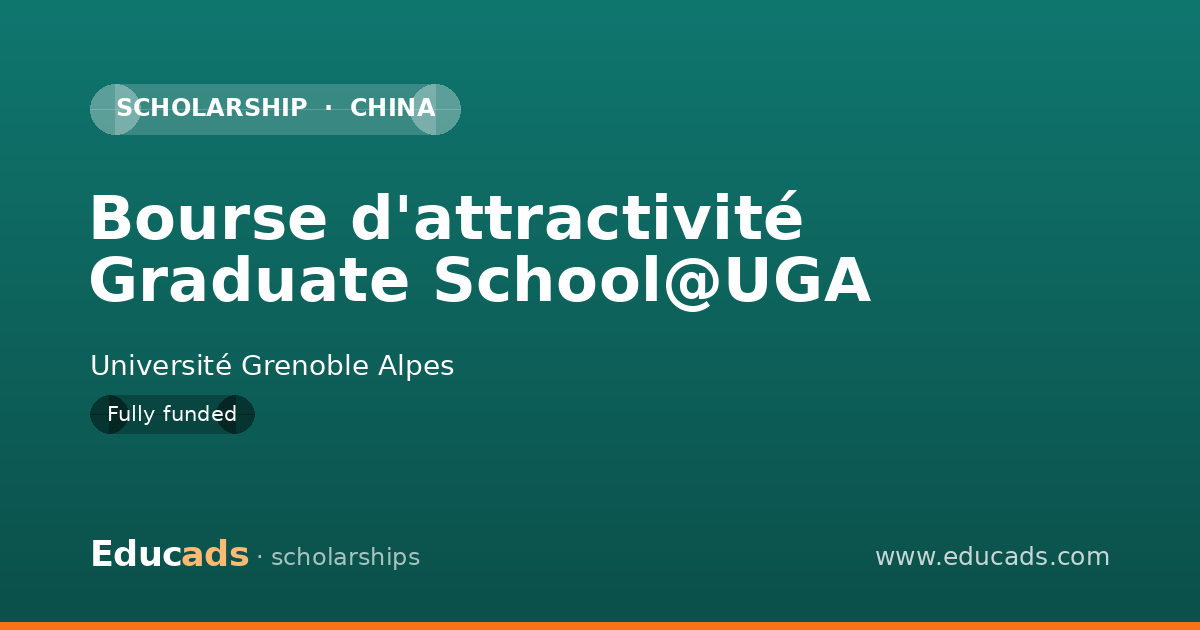 Bourse d'attractivité Graduate School@UGA scholarship