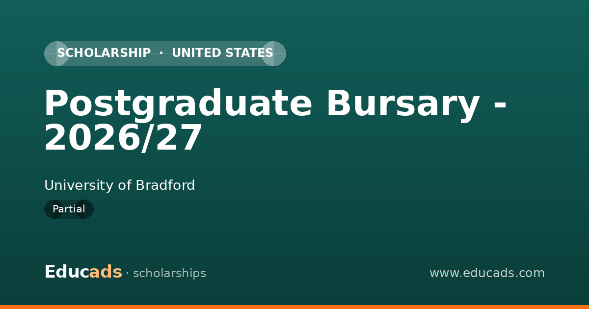 Postgraduate Bursary - 2026/27 scholarship