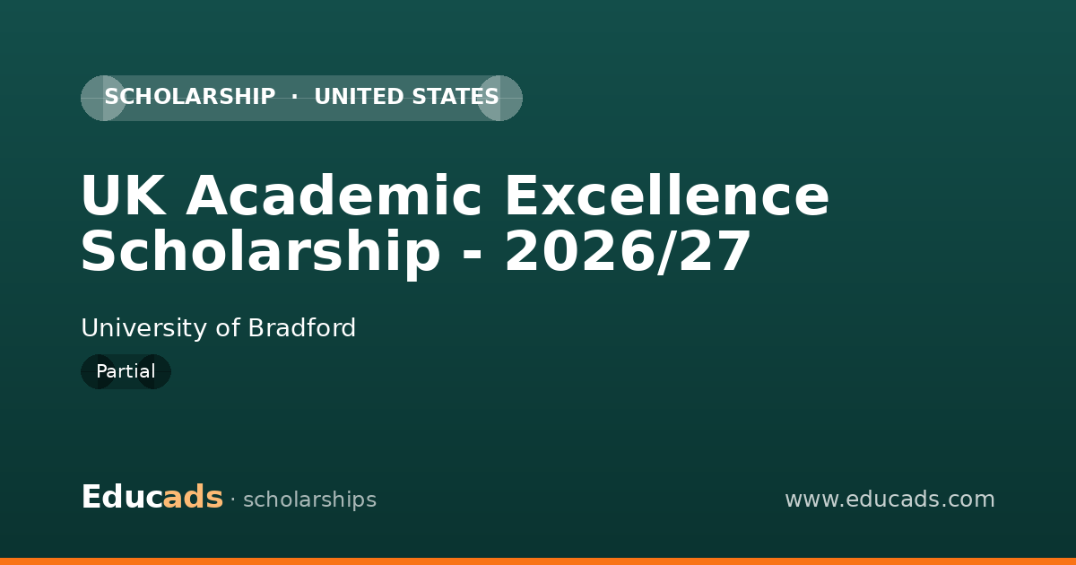 UK Academic Excellence Scholarship - 2026/27 scholarship