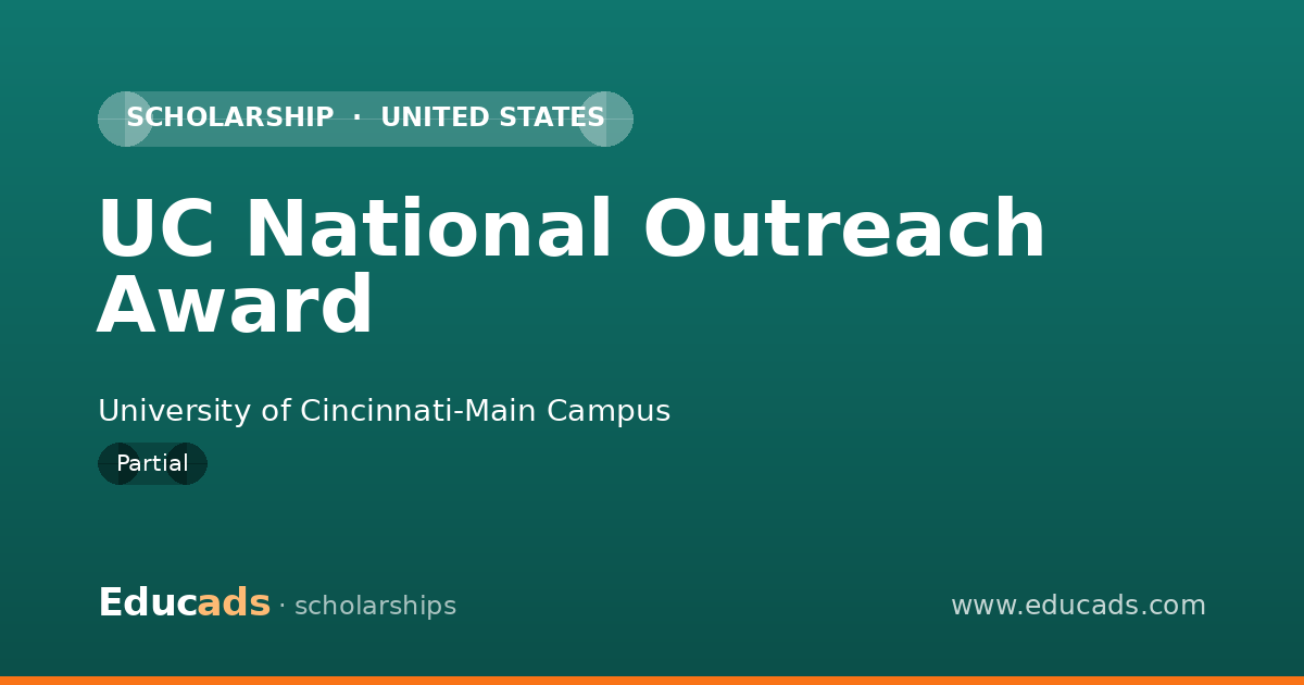 UC National Outreach Award scholarship