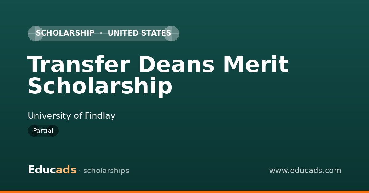 Transfer Deans Merit Scholarship scholarship
